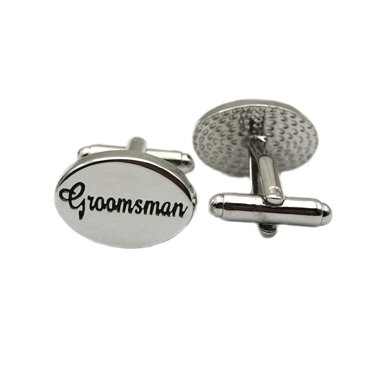 
Wholesale Letter Groomsman Best man Page boy Usher Engagement Party Mens blank Wedding Cufflinks 