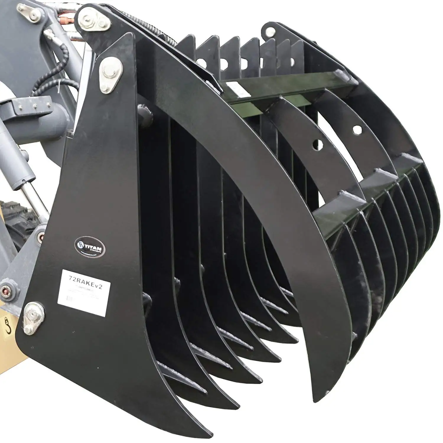 Buy 60" V2 Root Grapple Rake Clamshell Attachment bucket skid steer