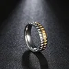 Simple Double Color Gear Wedding Rings For Women Accessories Custom Jewelry Wholesale Stainless Steel Ring