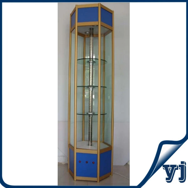 Wholesale Custom Design Colorful Rotating Glass Display Revolving Glass Display