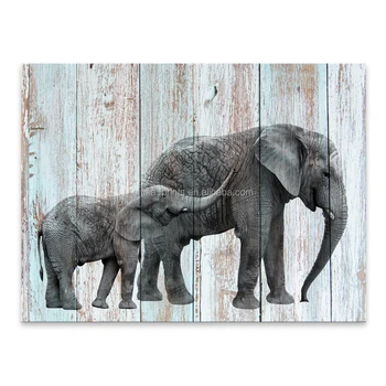 1 Panel Modern Two Elephant Painting Canvas Art Prints Hd Printed