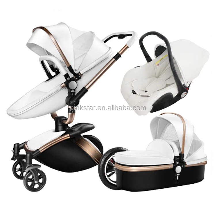 luxury baby stroller 3 in 1 travel system with infant seat