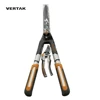 VERTAK 2pcs garden pruner set 22" telescopic long handle hedge shear and 8" bypass pruning shear