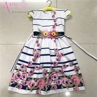 

2.49 usd GQ077 High quality Cotton linen soft comfortable 7 - 14 years kid dress, kids girls dress, dress kids girl flower