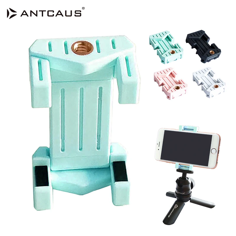 

Adjustable Extendable Phone Holder Clip with 1/4" Screw Hole for Selfie Self-Timer Monopod Tripod, Blue