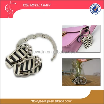 Gold Factory Bag Making Supplies Zinc Alloy Crystal Slippers Gold Factory Bag Making Supplies Zinc Alloy Crystal Slippers Holder Handbag Hanger Purse Hook For