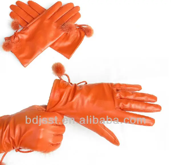 womens orange gloves