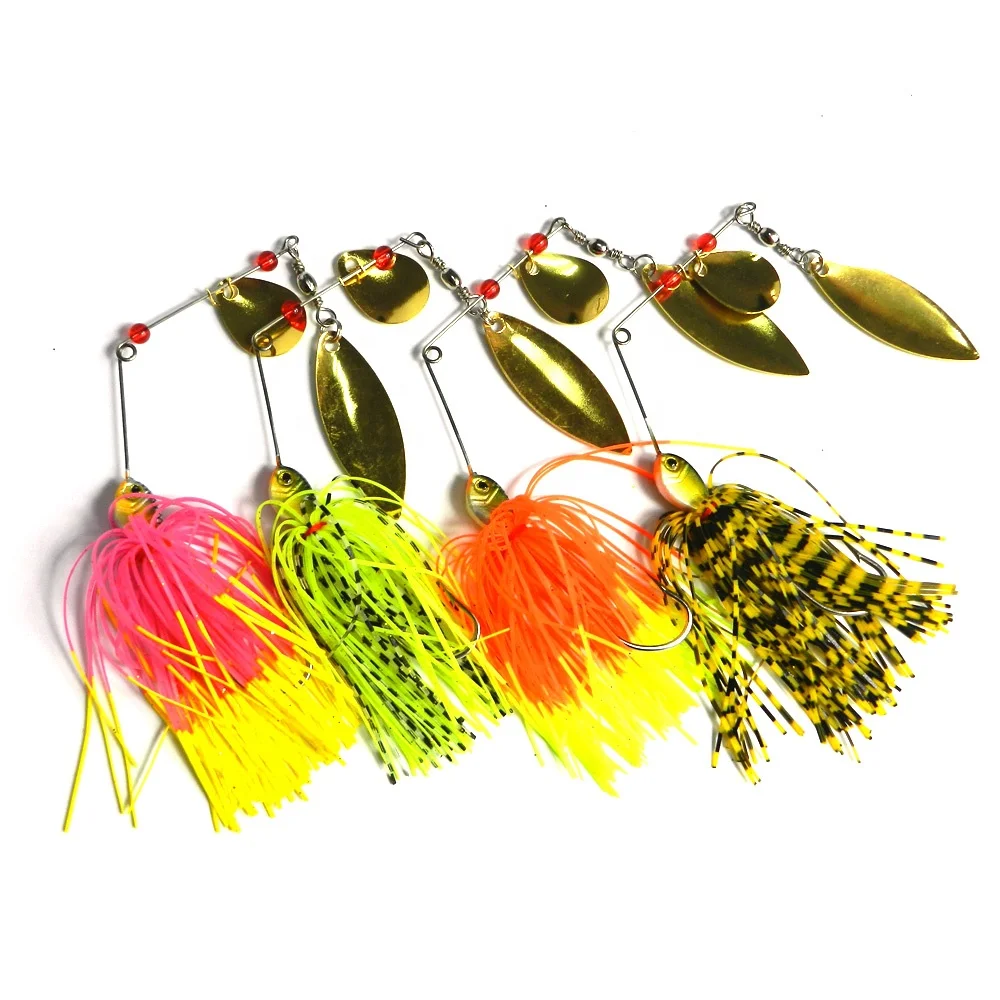 

14.8g metal blade lead head fishing lures silicon skirts spinner baits, Choose