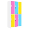 6 Door Swimming Pool Lock steel Storage Code Double 6 Door Locker Metal School Cloth Locker