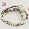 Elastic Floral Print Headwraps Headwear Twist Knot Cross Hair Band