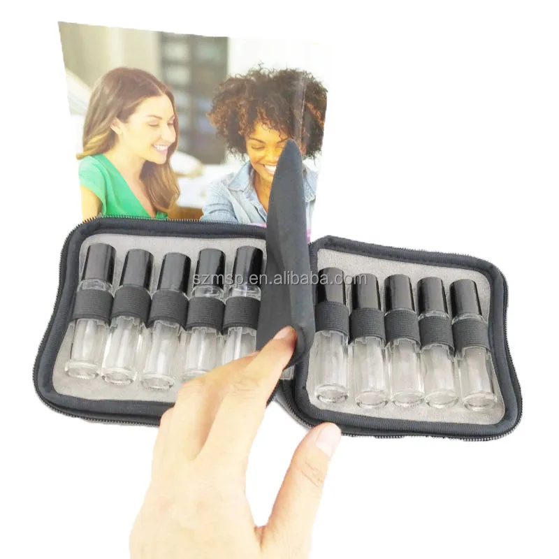

10 vial neoprene essential oil pouch fits for 10ml roller bottle - ON STOCK, MOQ 30pcs