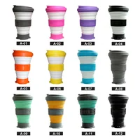 

Outdoor Travel Folding Drinking Silicone Coffee Mug,Reusable Collapsible Coffee Cup