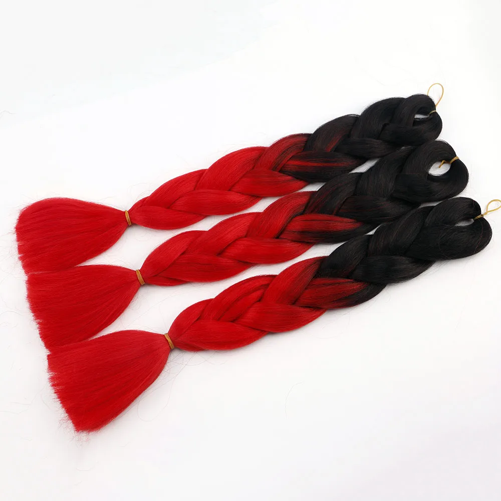 
Wholesale hair extension high quality raw material ombre jumbo braid synthetic hair for braiding 