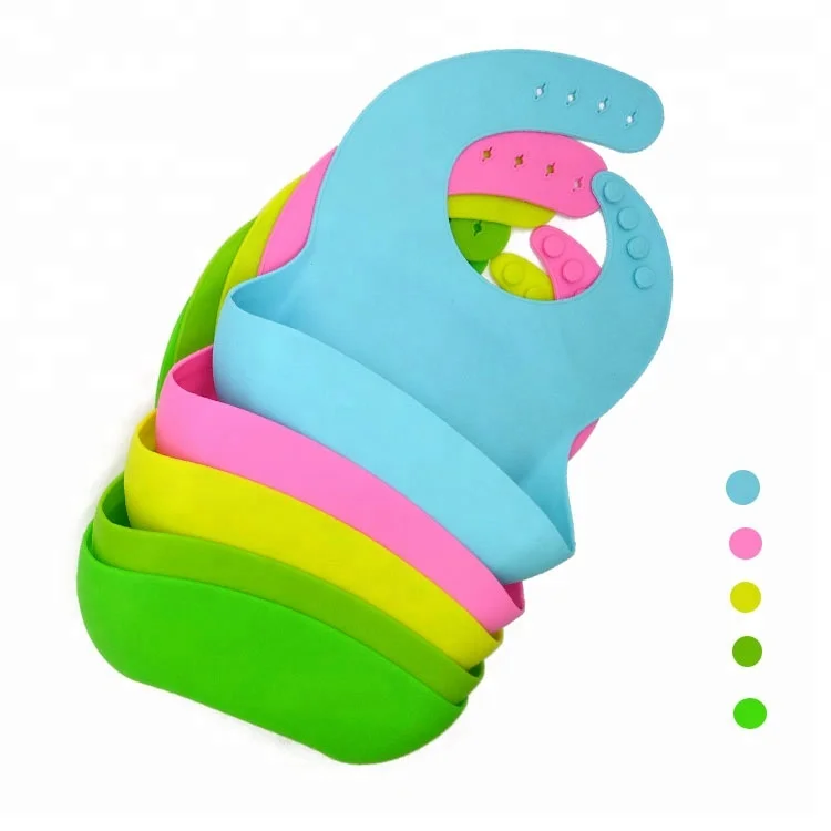 

Soft silicone baby bib FDA baby silicone bibs manufacturer with pocket, Pantone color--silicone baby bib