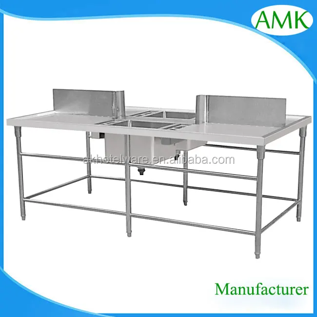 Customized Stainless Steel Seafood Display Table/fish Processing Table