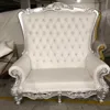 MMD29 French Classical Royal Wedding party Cheap price white color High Wing Back sofa