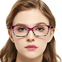 

anti blue ray light blocking Fashion wholesale women optical frames acetate eye prescription safety latest computer glasses