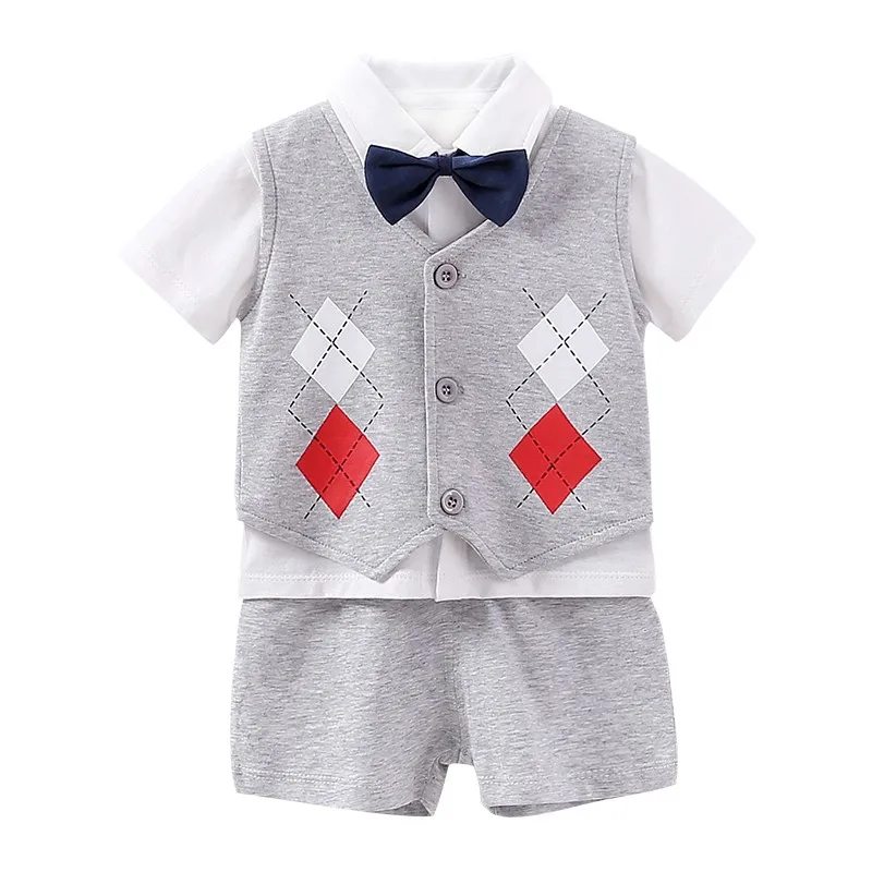 Baby Gentlemen's Dress Summer Cotton One Year Old Boy's Summer Dress