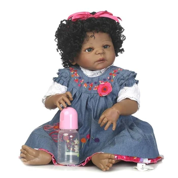 silicone baby dolls black cheap