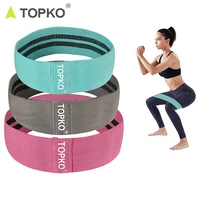 

TOPKO Set of 3 Wholesale Discount Yoga Stretching Fitness Soft Non Slip Circle Resistance Hip Band