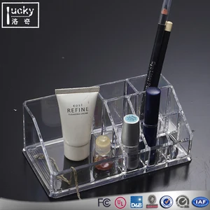 Image of Acrylic makeup organizer storage clear drawer organizer make up organizer