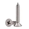 High quality DIN7982 Stainless steel cross recessed countersunk head tapping screw