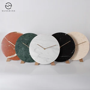 Image of New Design of Natural Marble Stone Wall Clock for Home Decor