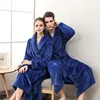fluffy thick microfibre flannel velvet bathrobe sleep robes for lady shawl collar bathrobe coral fleece bath robe