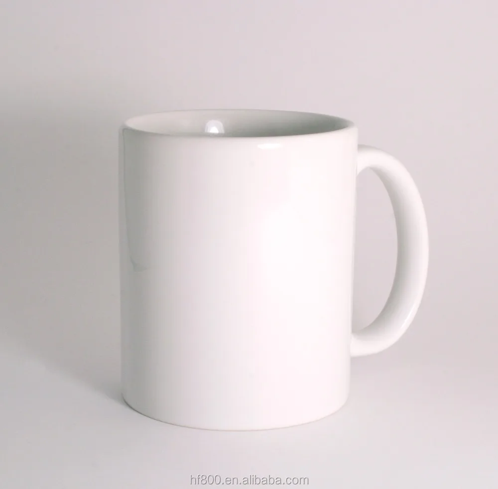 11 oz. White Ceramic Coffee Mug – Made in the USA