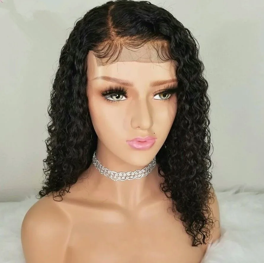 

Swiss free lace wig samples, brazilian braided lace wigs for black women, party cosplay wig water wave full lace wig human hair, Pure color