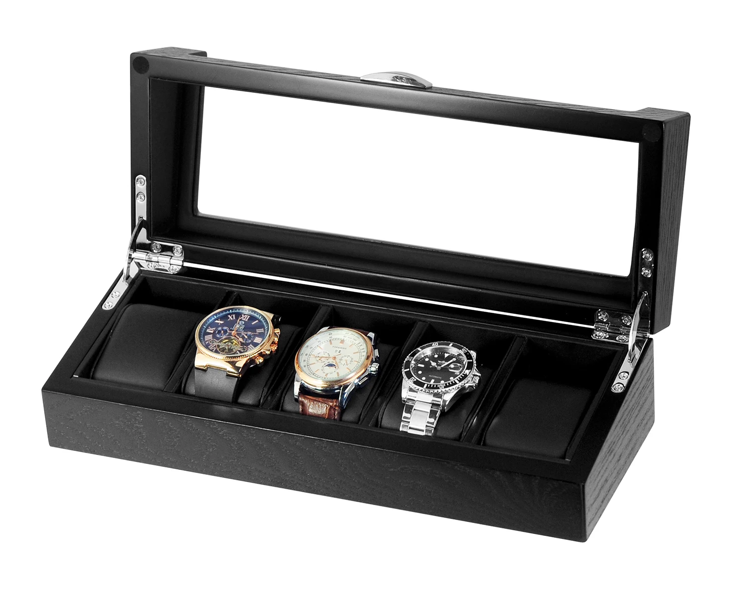 

Sonny 5 Grids Deluxe Black Vision Wooden Watch Box in stock