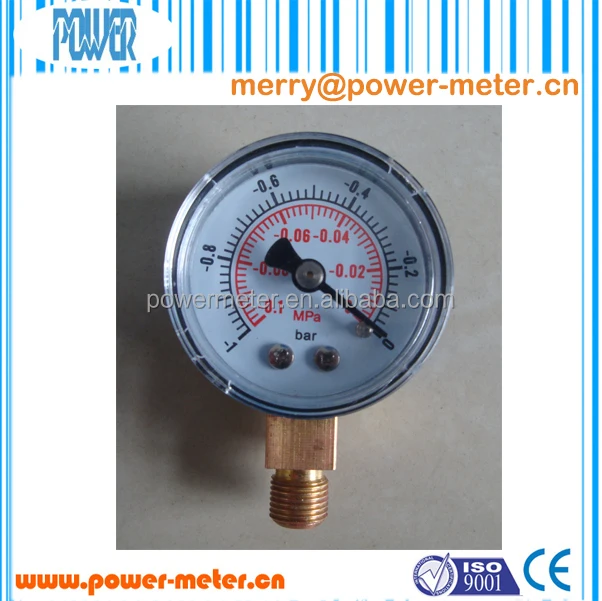 63mm Plastic Case Vacuum Pressure Gauge Manometer For Double Reading
