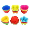 36 Pcs 6 Shapes 6 Colors Non-Stick Food Grade Heat Resistant Reusable Silicone Mini Muffin Cups Baking Mold