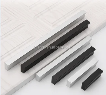 Thick Handle For Drawer Extruded Bathroom Cabinet Handles Aluminum