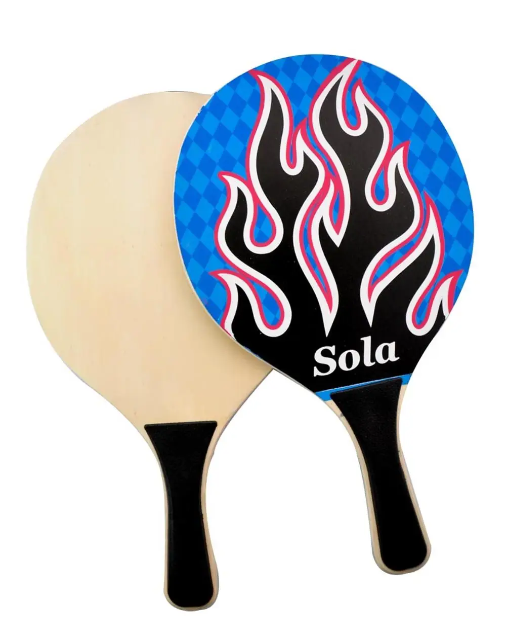 

wholesale Best Plastic beach tennis racket balls set logo custom print kid wood Beach Racket paddle, Customized color