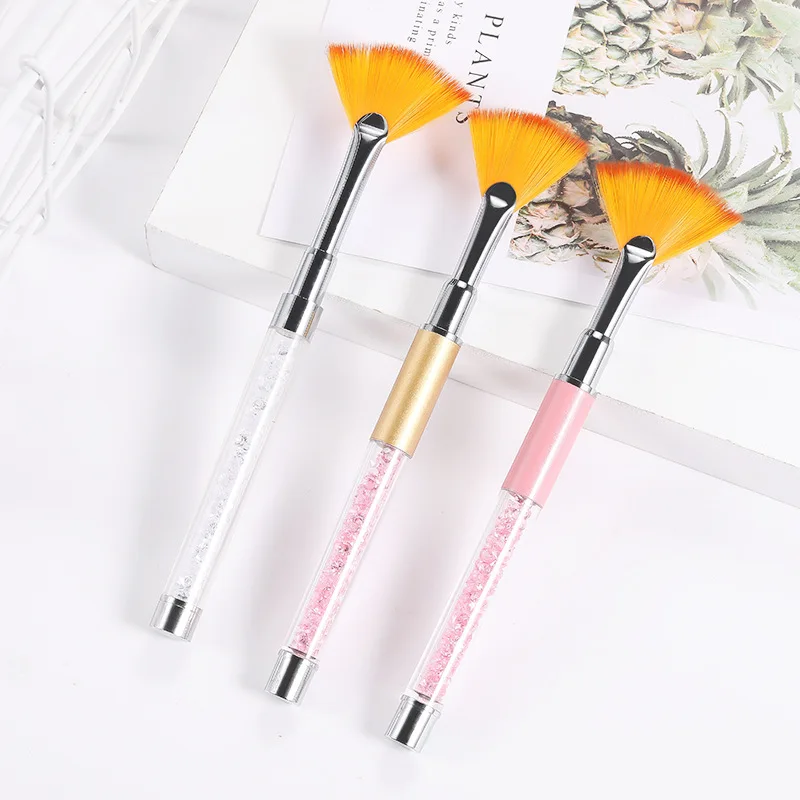 

2019 Nail art salon beautiful painting drawing polish acrylic nail art brush with rhinestone colorful nail brush, Picture