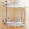 Non Perforated Aluminum Strong Hanging Hook Storage Bathroom Triangle Shelves