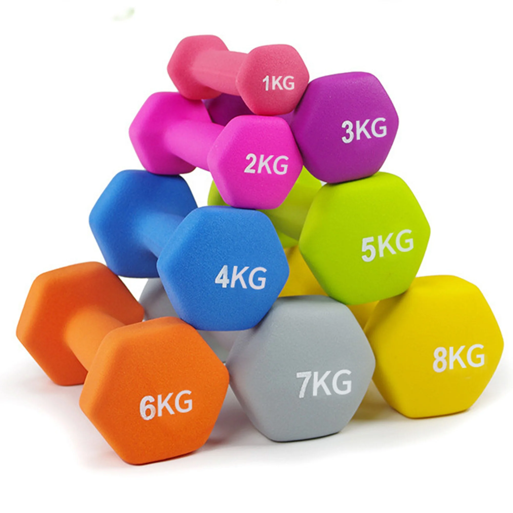 

Chinese wholesalers specialise in women's colour neoprene dumbbells that are non-slip and waterproof, Colors