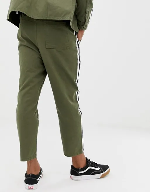 khaki smart joggers