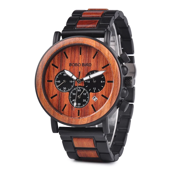 

BOBO BIRD NEW Design Fashion style Men Wood Watch with Timepieces Chronograph Watches