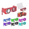 Portable Solid red ABS hard plastic colorful eco friendly cute head-mounted folding smartphone HD player 3D VR Video glasses