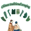 Massage Gua Sha Tool 100% Natural Green Aventurine Traditional Facial SPA Acupuncture Scraping Gua Sha for Beauty