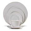 M07022 Luxury Fine Porcelain Royal Dinnerware,Porcelain / Ceramic Golden rim Dinner Set,Exquisite Tableware