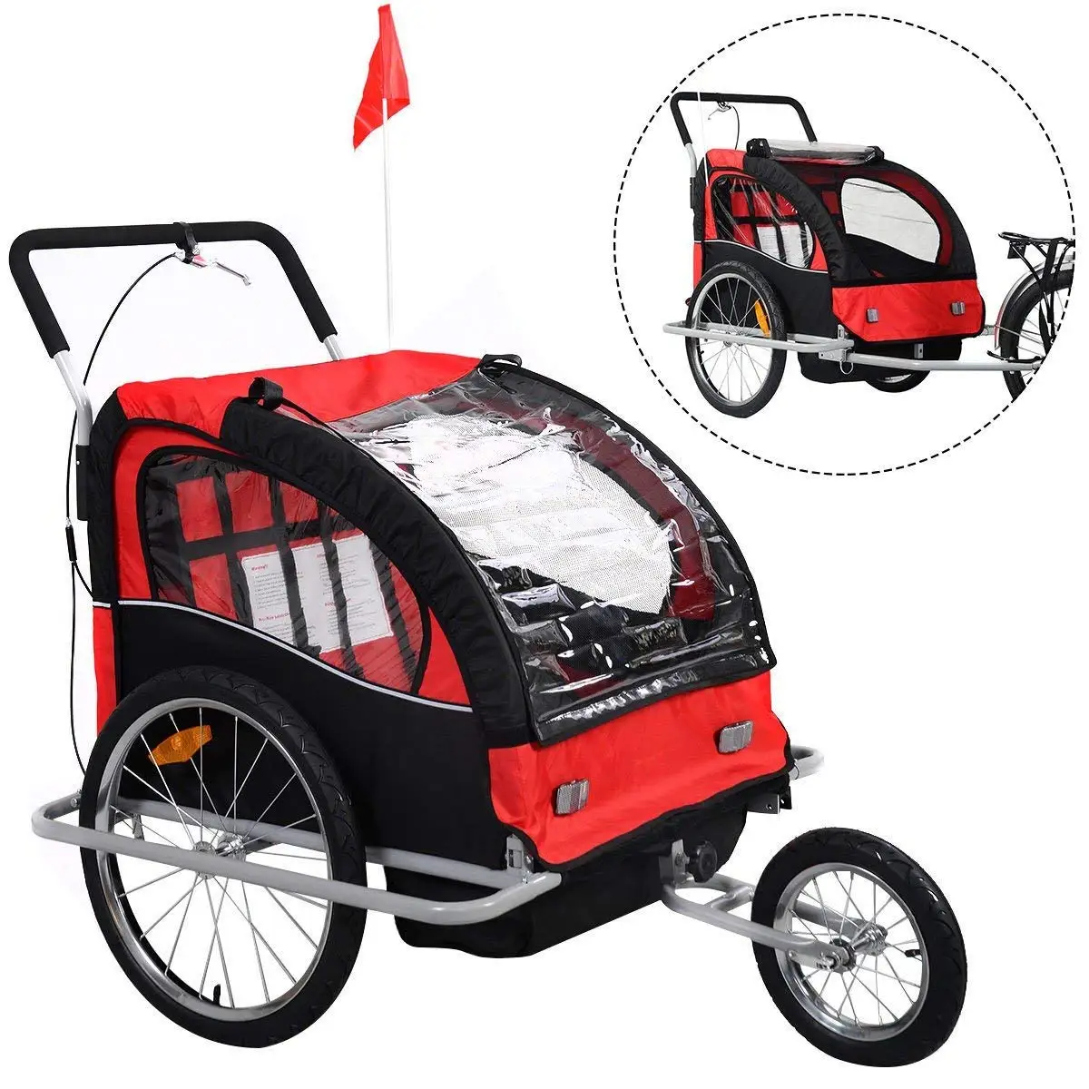 double child bike trailer