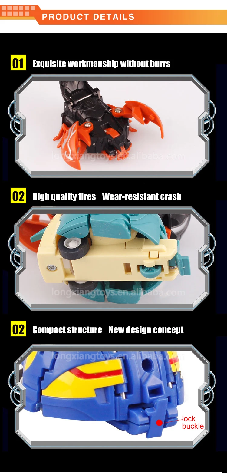 Easy Operation Collision Deformation Pull Back Toy On Sale
