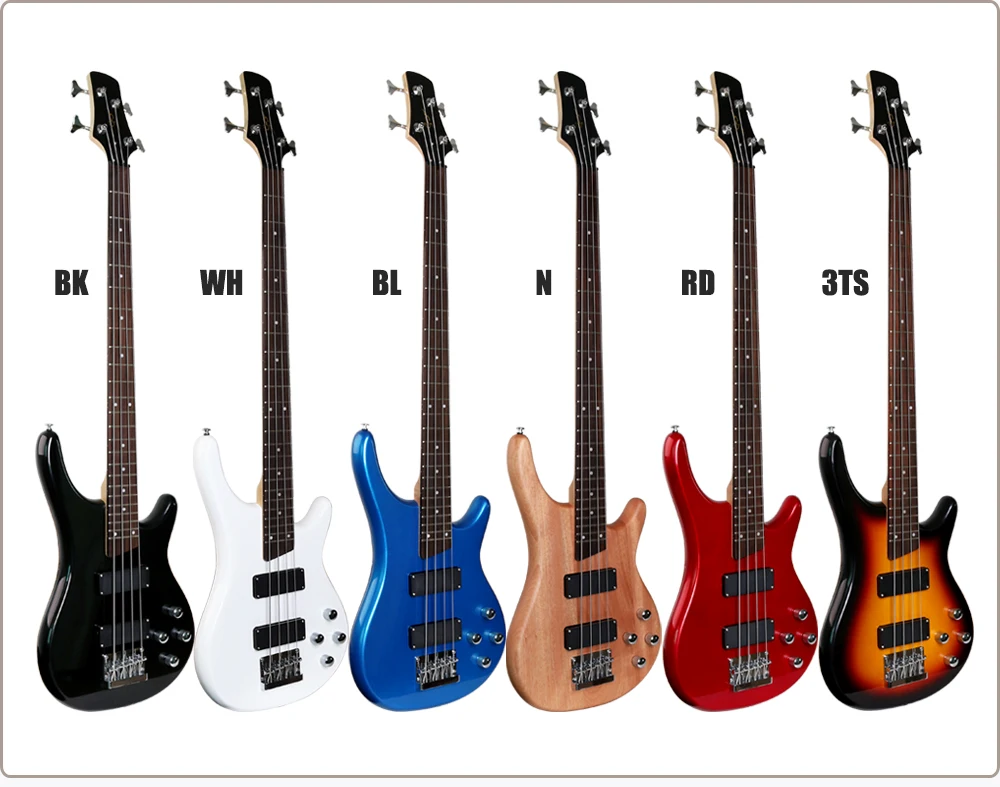 Gb34 Wholesale Smiger Brand Left Handed Sapele Body Preamp 4 String