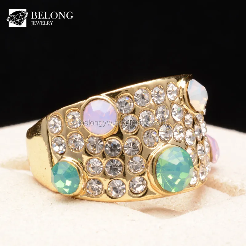 

BLDR0069 stone jewelry wholesale acrylic gemstone latest gold finger ring designs