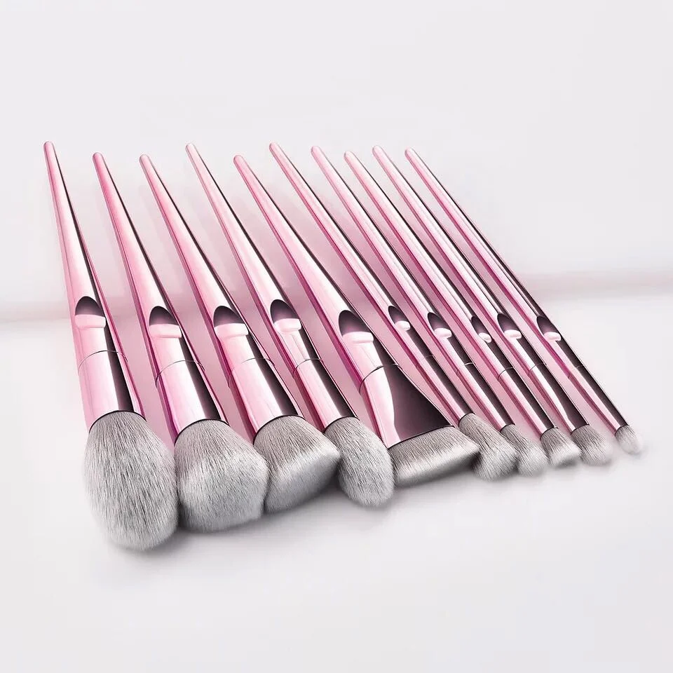 

Hot selling 12pcs fashion best synthetic hair set of wooden makeup brushes real hair, As the picture