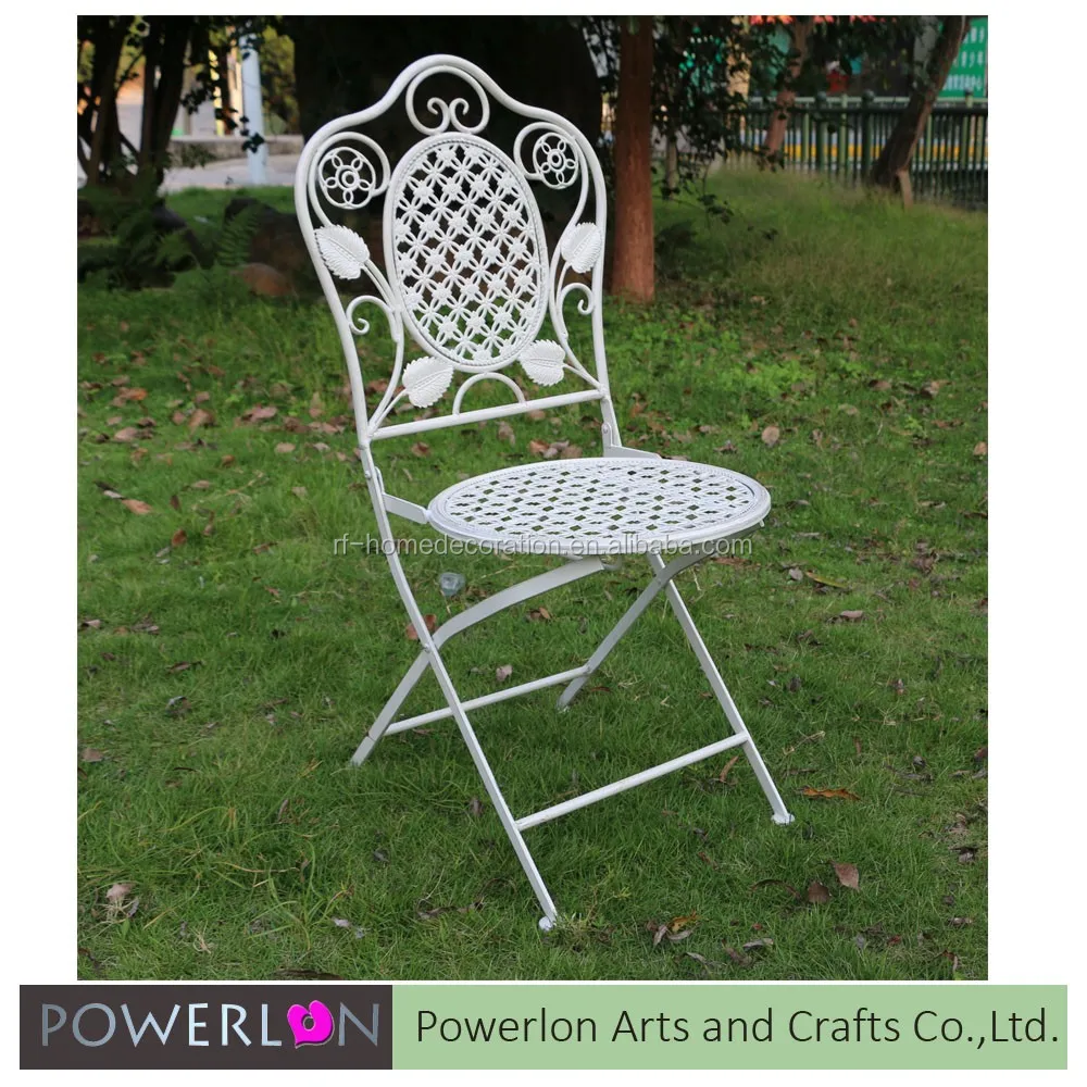 Folding Specific Use White Outdoor Garden Metal Round Chair - Buy Used