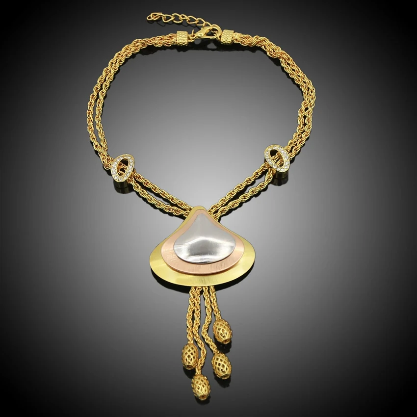 2019 New Products 24k Brazilian Gold Jewelry Long Gold Kundan Necklace